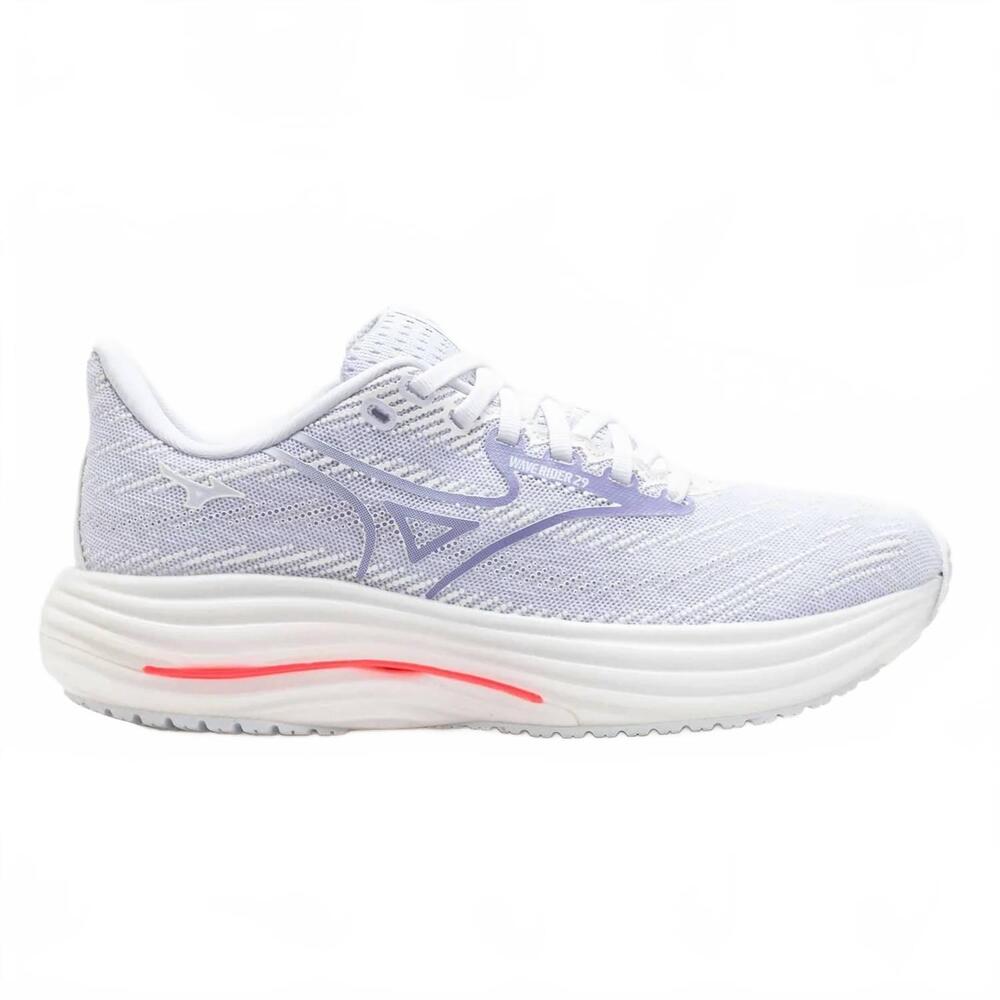 NEW MIZUNO women's wave rider 29 shoe in white/icelandic blue